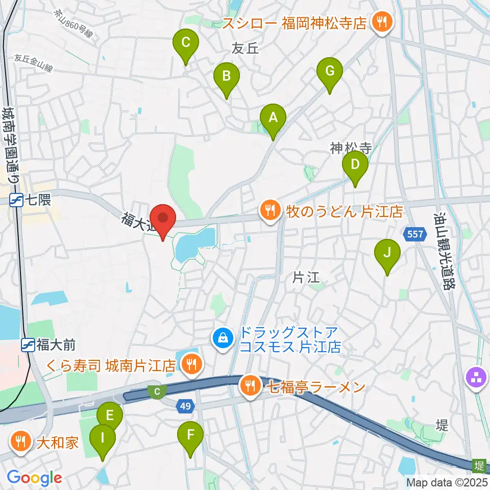 福岡市城南区城南市民センター周辺のホテル一覧地図