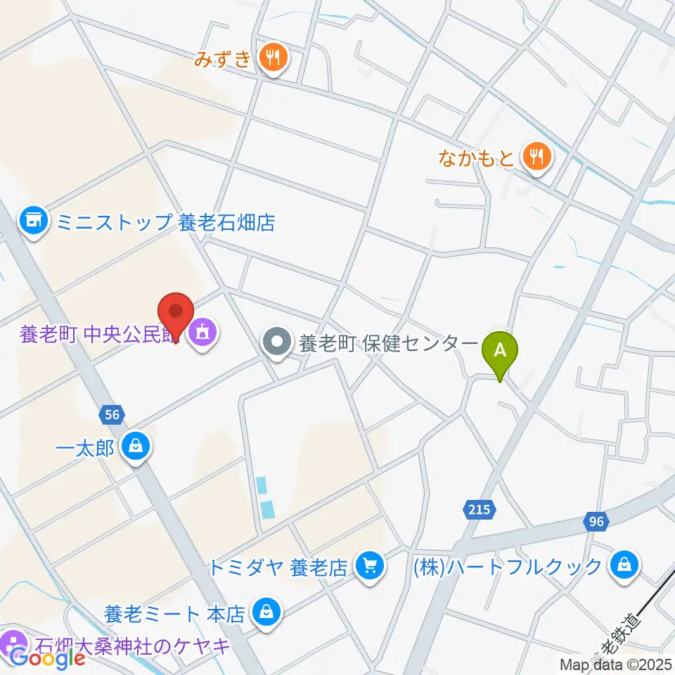 養老町民会館周辺のホテル一覧地図