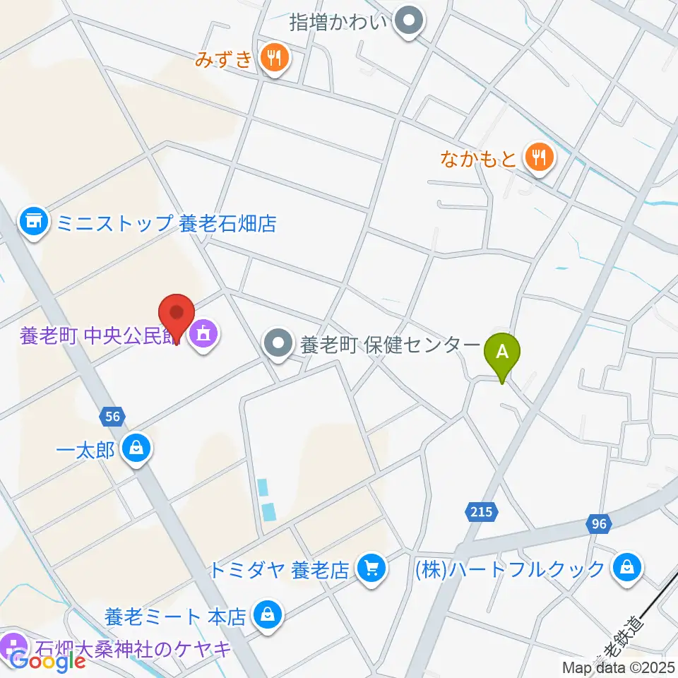 養老町民会館周辺のホテル一覧地図
