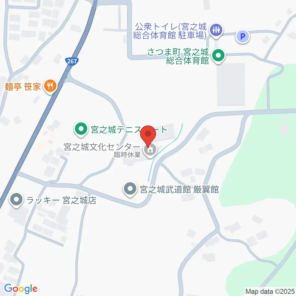 宮之城文化センター周辺のホテル一覧地図