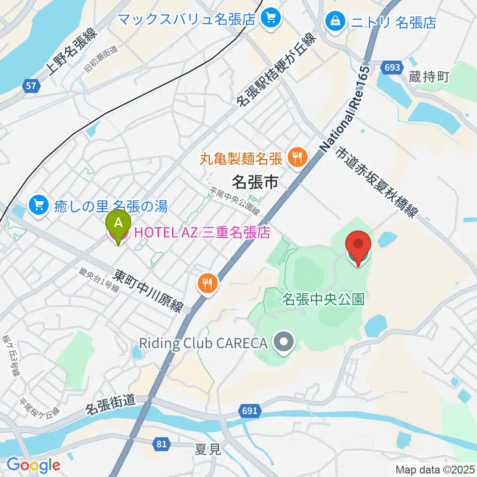 ベルウイングアリーナ周辺のホテル一覧地図