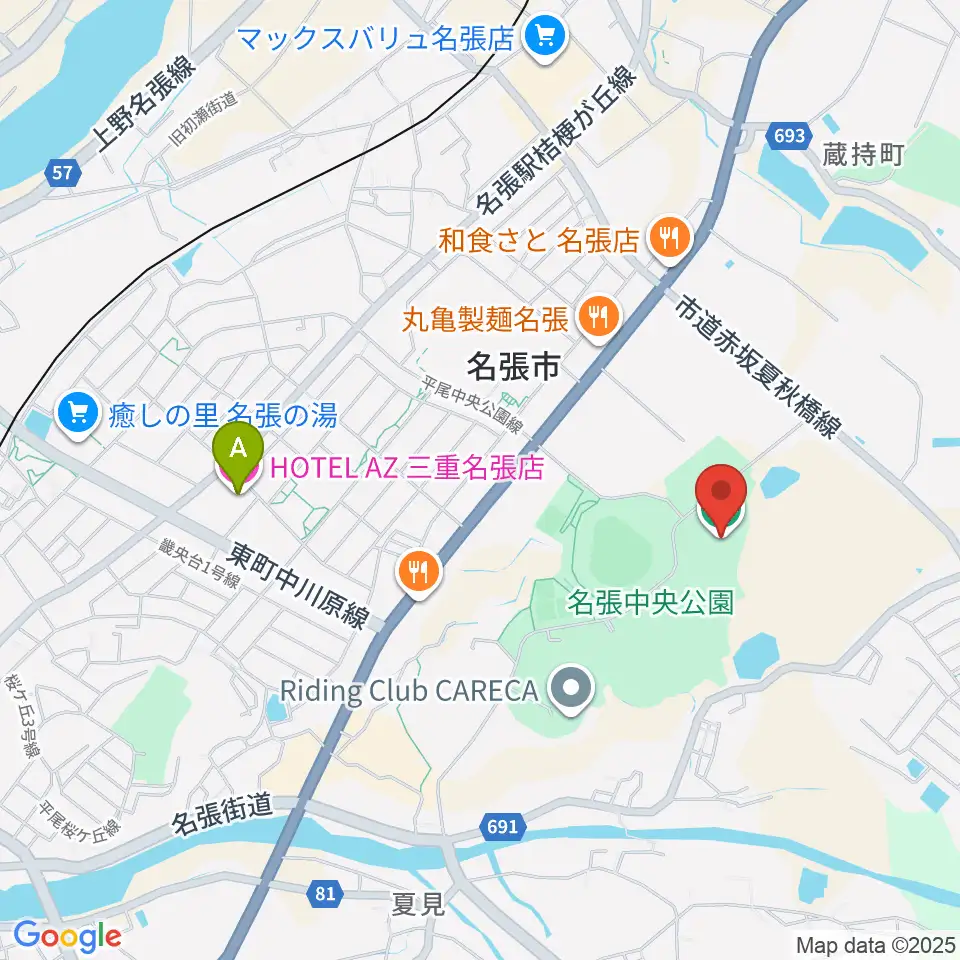 ベルウイングアリーナ周辺のホテル一覧地図