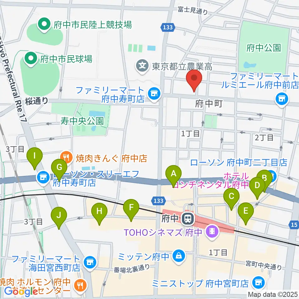 ラジオフチューズ周辺のホテル一覧地図
