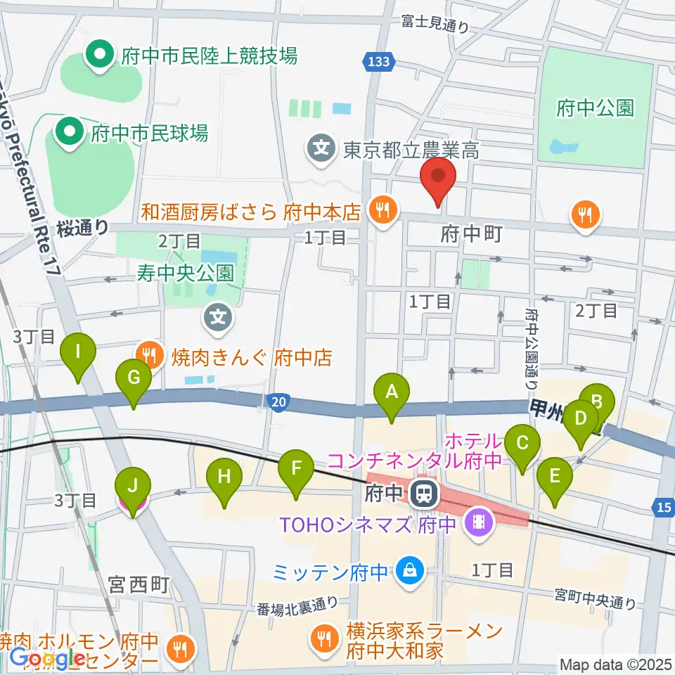 ラジオフチューズ周辺のホテル一覧地図