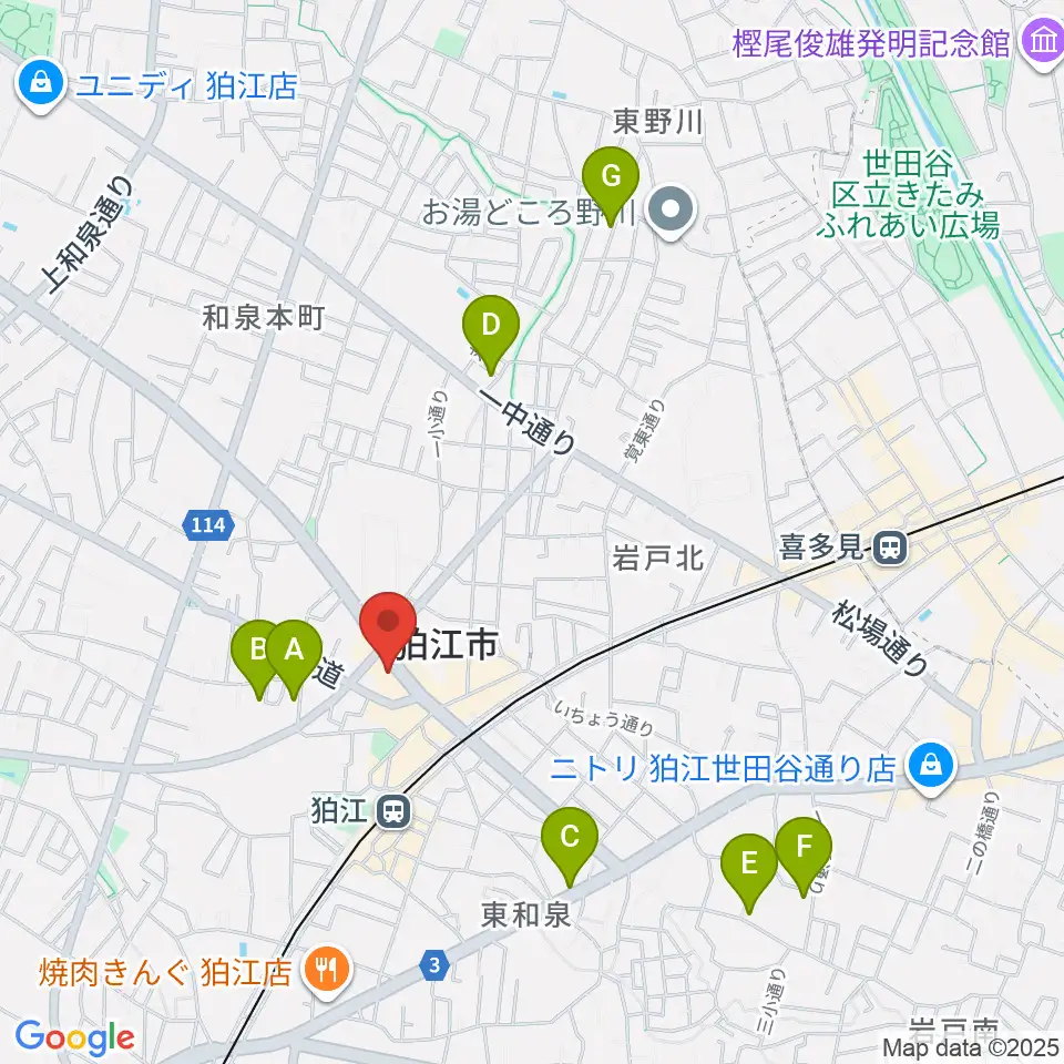 コマラジ 狛江エフエム周辺のホテル一覧地図
