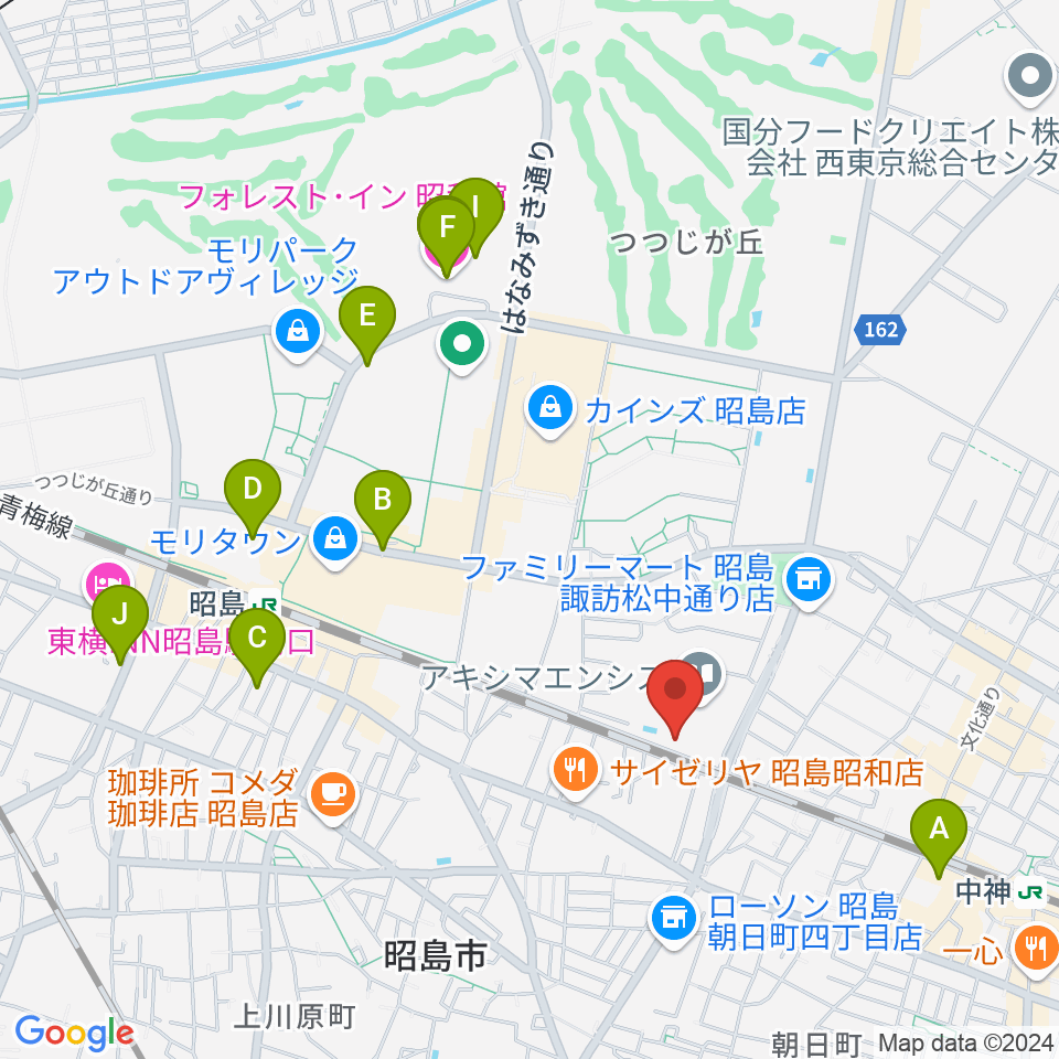 アキシマエンシス周辺のホテル一覧地図