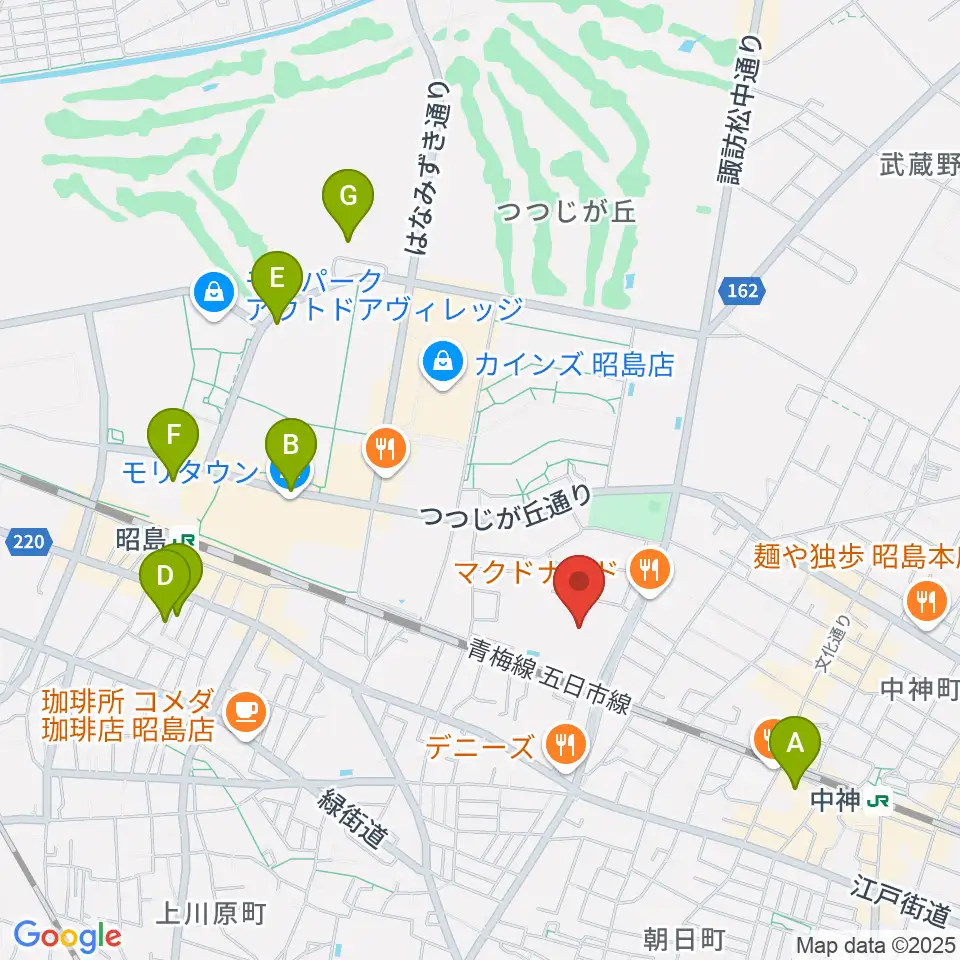 アキシマエンシス周辺のホテル一覧地図