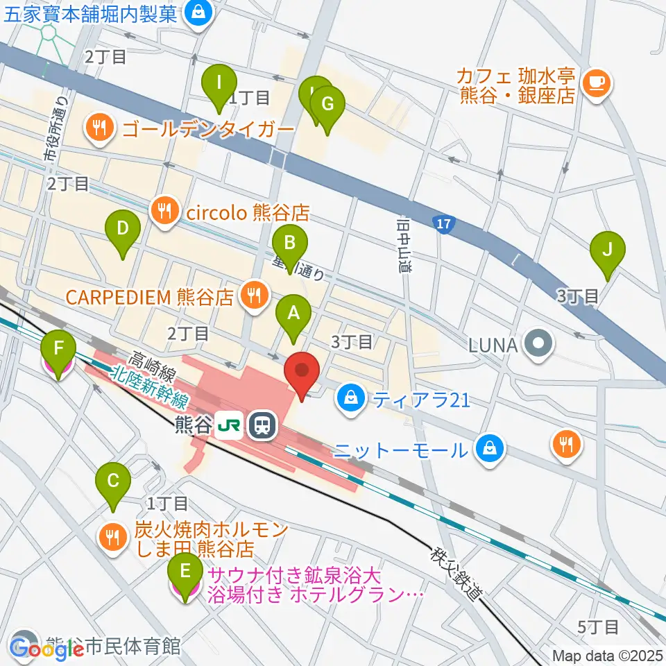 FMクマガヤ周辺のホテル一覧地図
