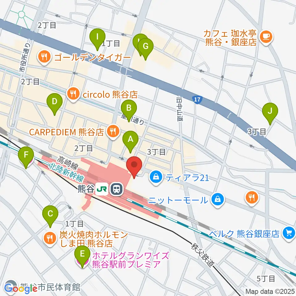 FMクマガヤ周辺のホテル一覧地図