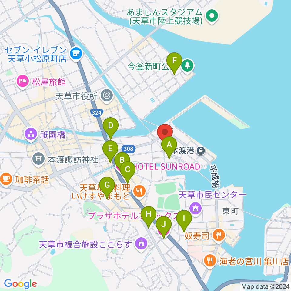 みつばちラジオ周辺のホテル一覧地図