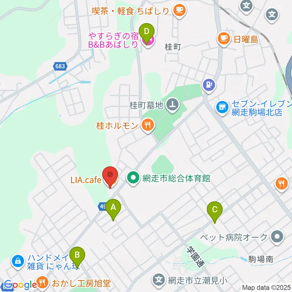 FMあばしり周辺のホテル一覧地図
