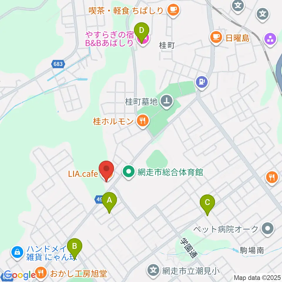 FMあばしり周辺のホテル一覧地図