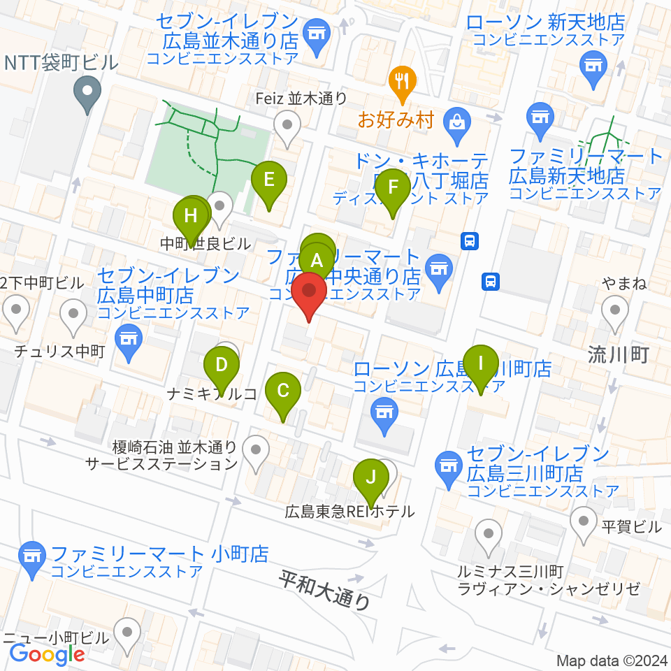 広島STUDIO25周辺のホテル一覧地図