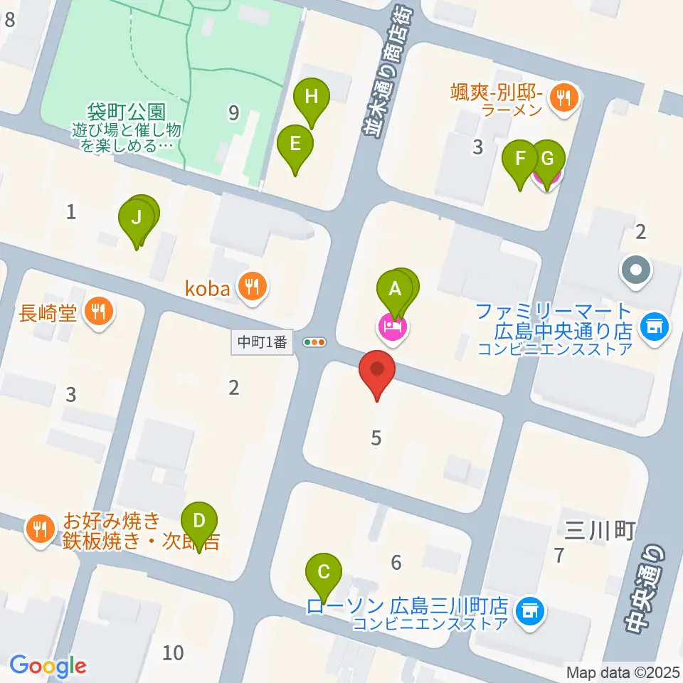 広島STUDIO25周辺のホテル一覧地図