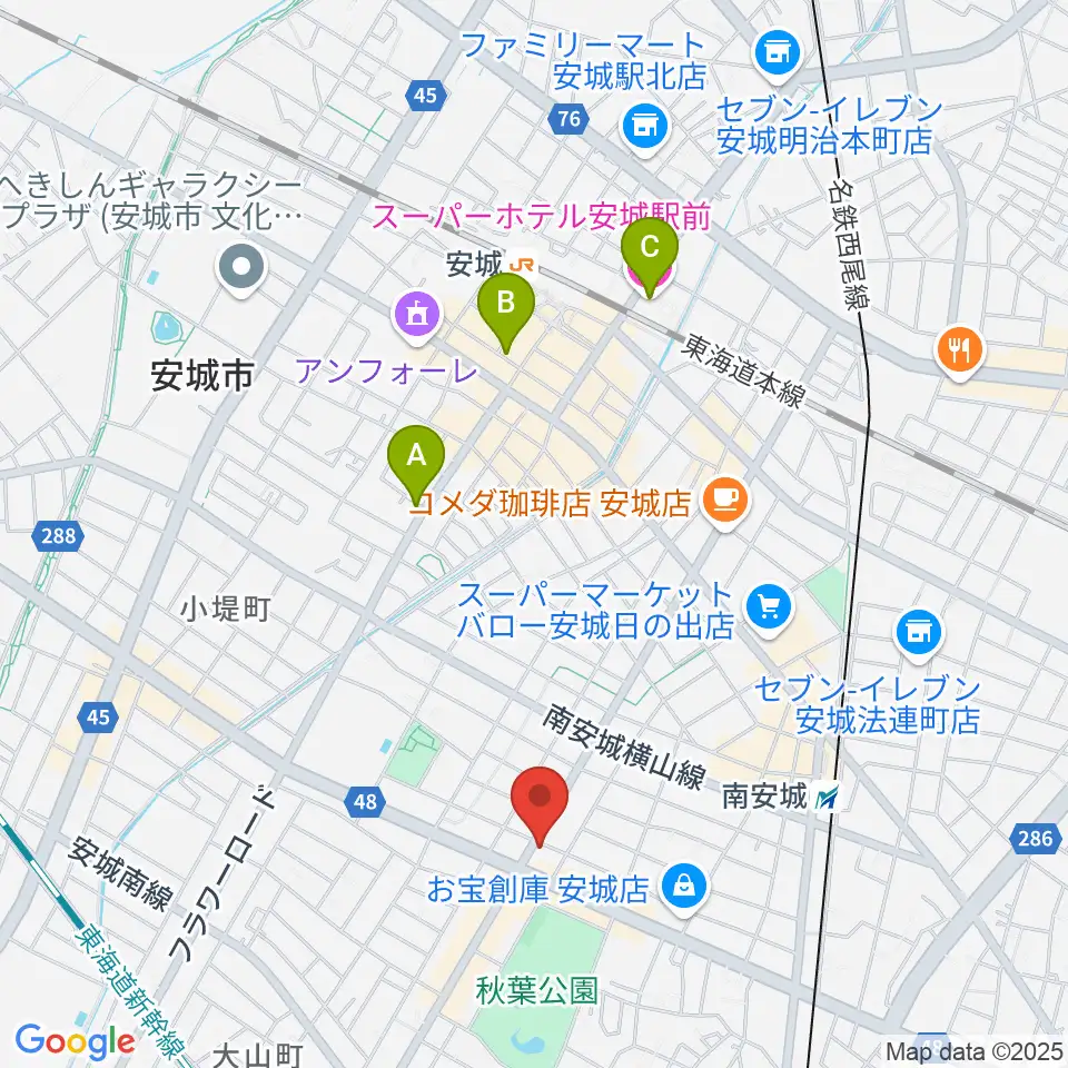 ギターショップメイヤ周辺のホテル一覧地図