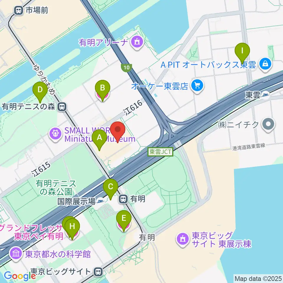 島村楽器 有明ガーデン店周辺のホテル一覧地図