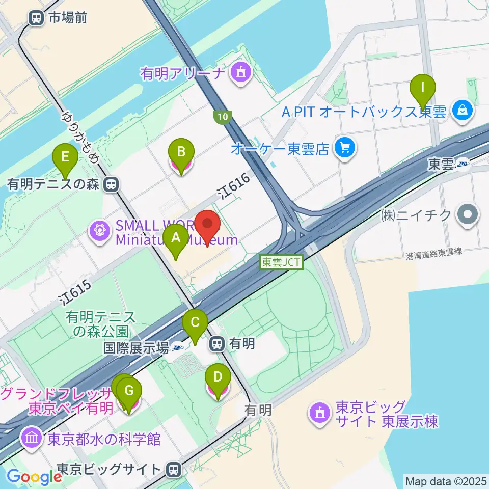 島村楽器 有明ガーデン店周辺のホテル一覧地図