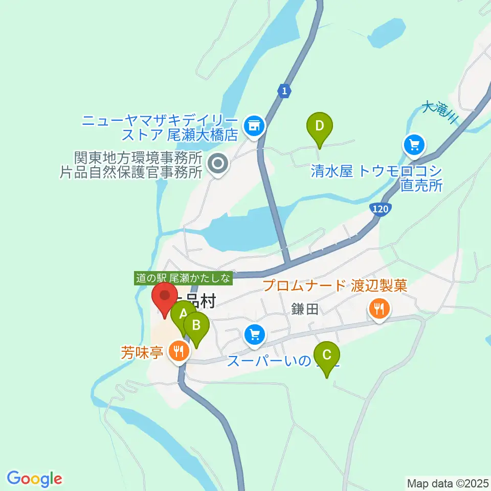 片品村文化センター周辺のホテル一覧地図