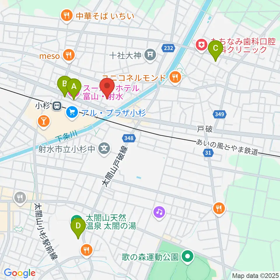 救急薬品市民交流プラザ QQPlaza周辺のホテル一覧地図