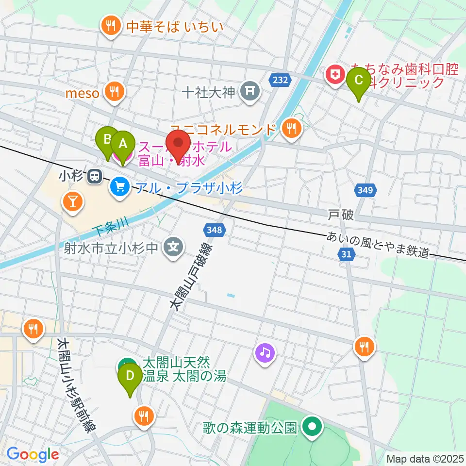 救急薬品市民交流プラザ QQPlaza周辺のホテル一覧地図