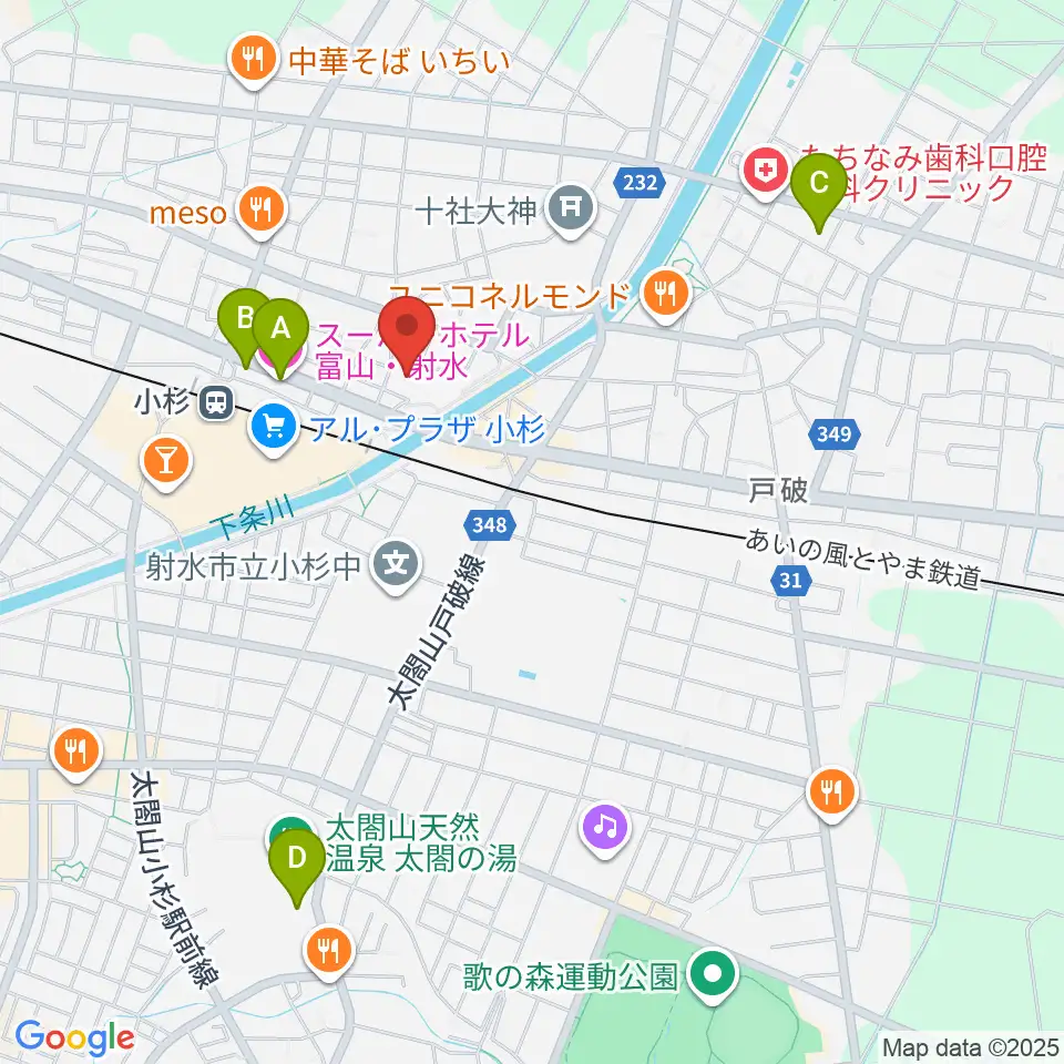 救急薬品市民交流プラザ QQPlaza周辺のホテル一覧地図