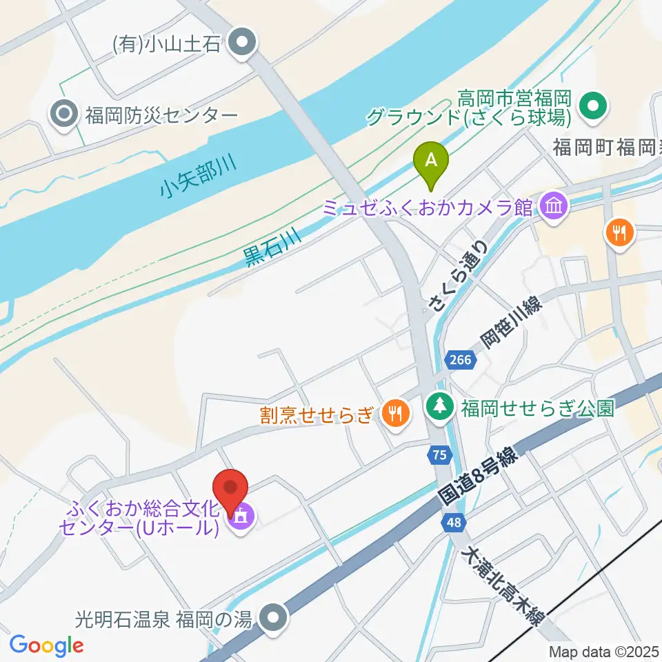 高岡市ふくおか総合文化センターＵホール周辺のホテル一覧地図