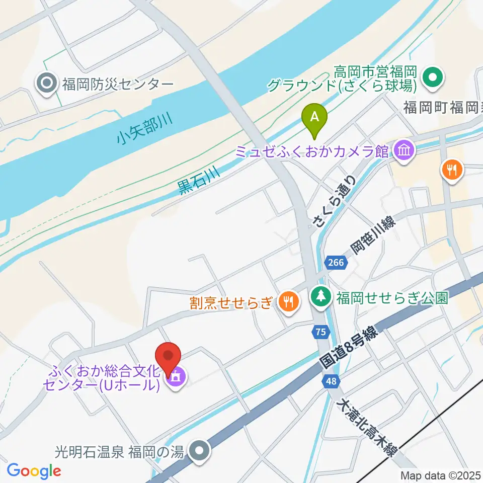 高岡市ふくおか総合文化センターＵホール周辺のホテル一覧地図