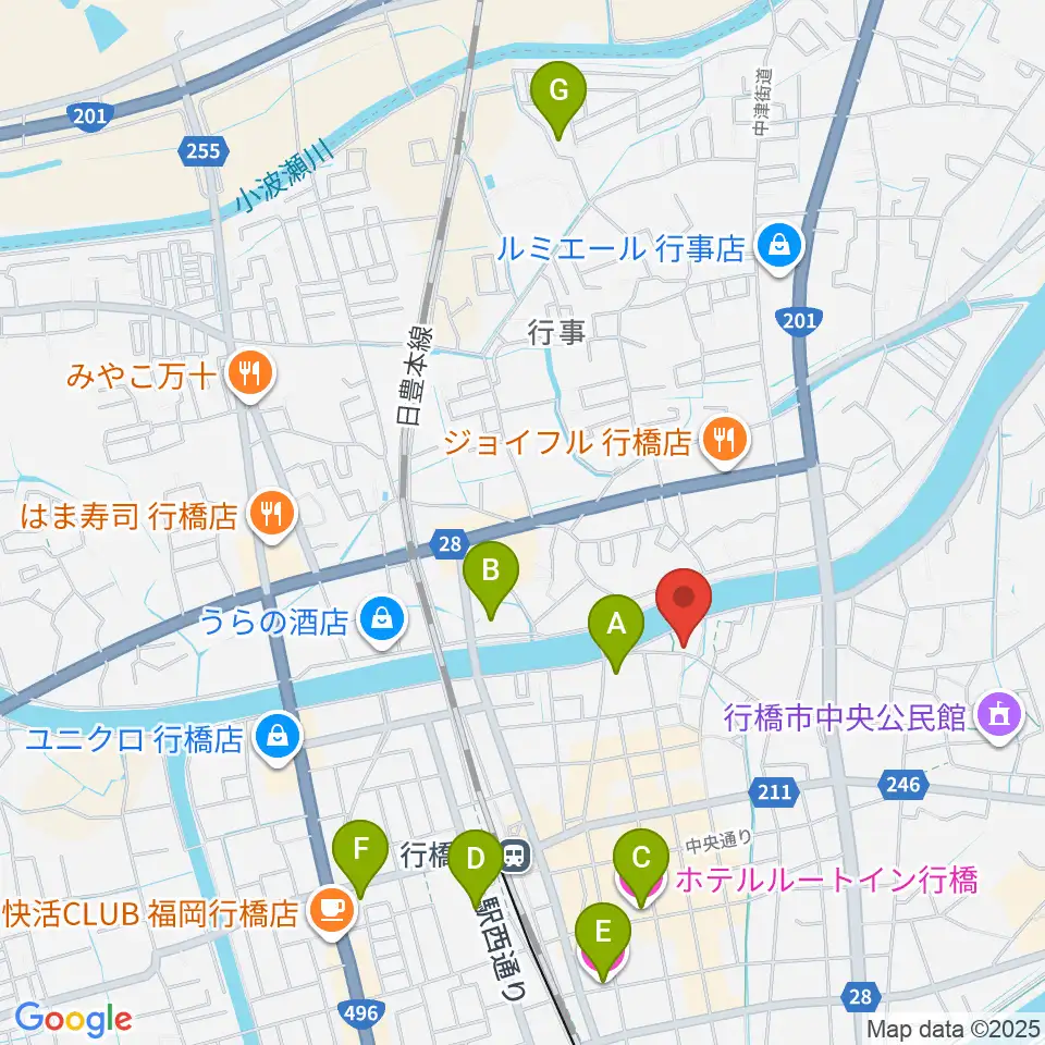 リブリオ行橋周辺のホテル一覧地図