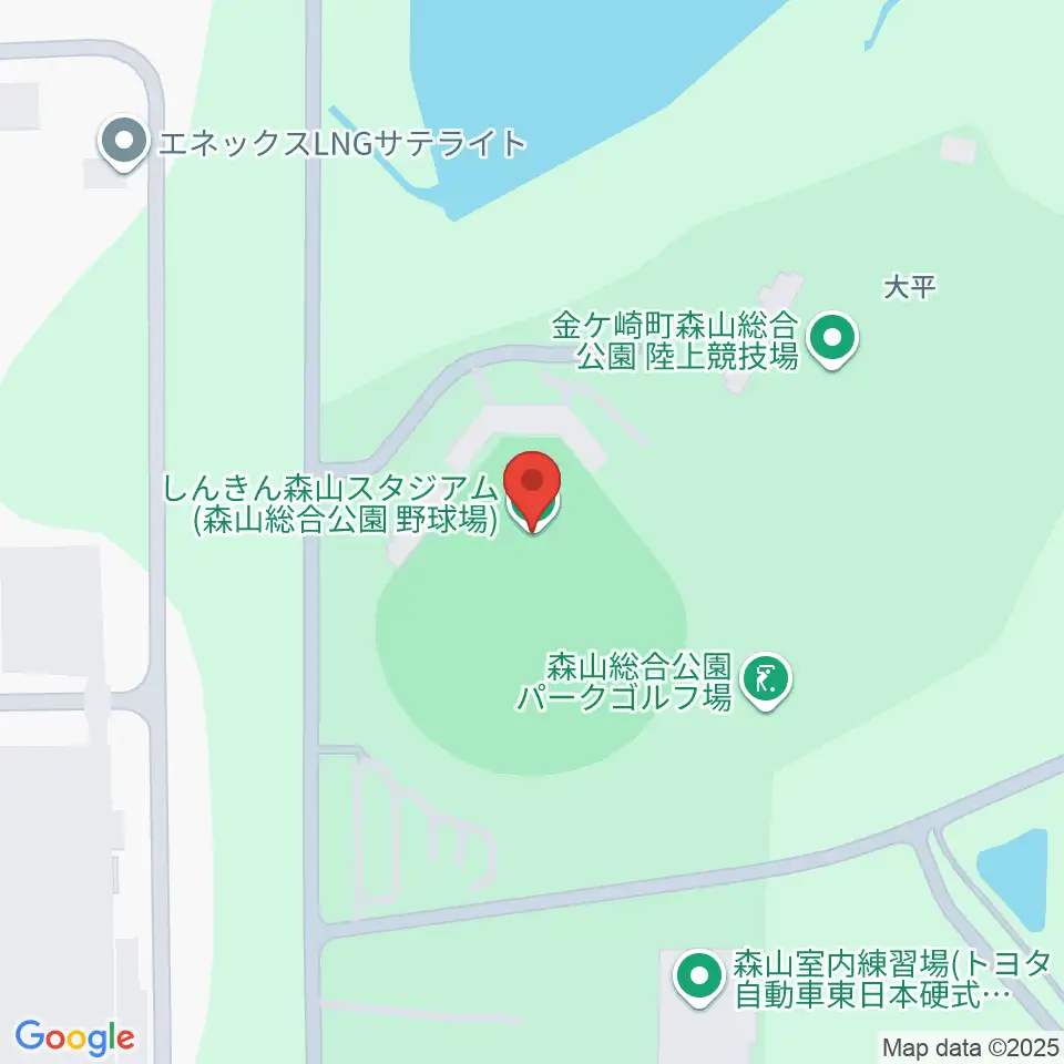 しんきん森山スタジアム周辺のホテル一覧地図