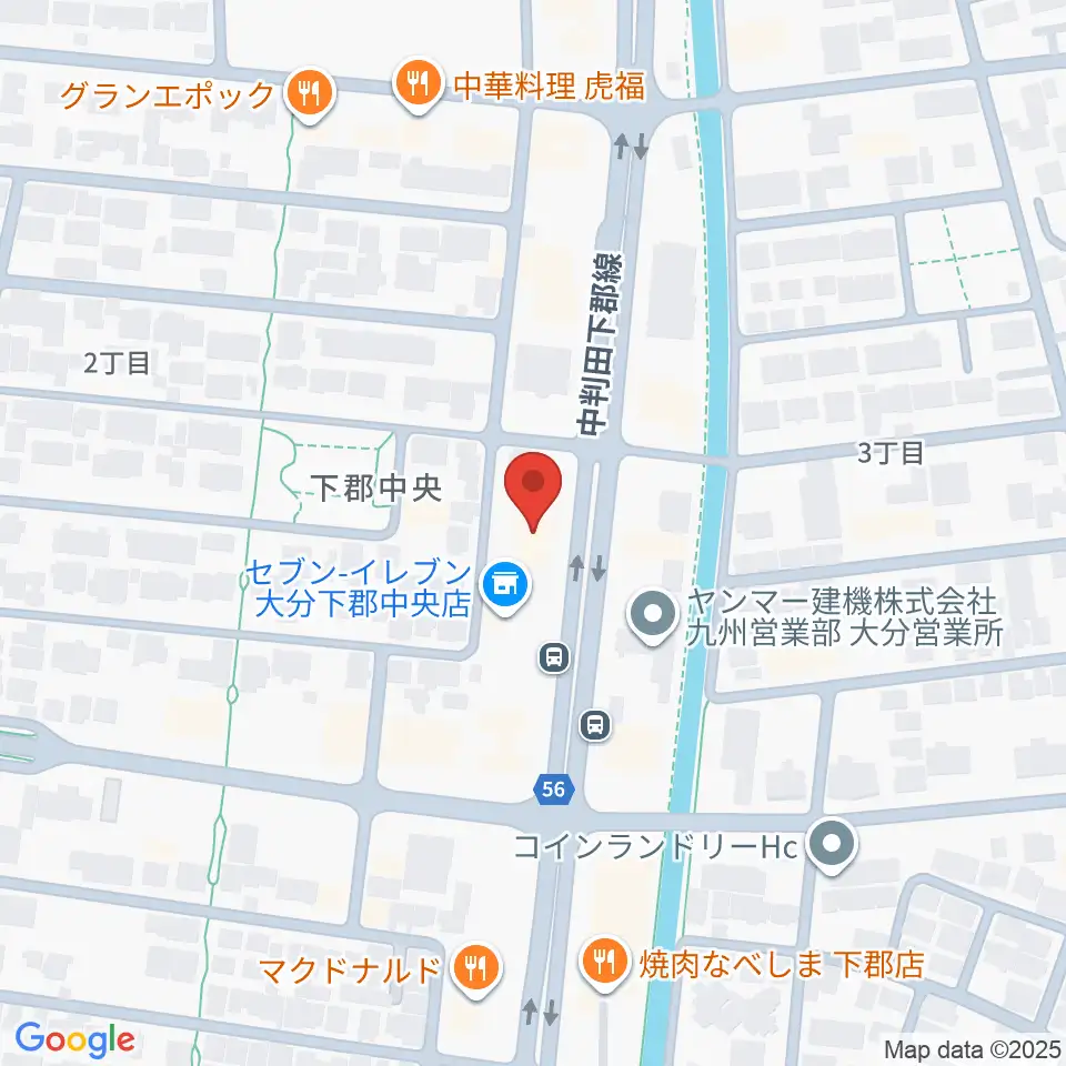 カネトウ楽器 大分店周辺のホテル一覧地図