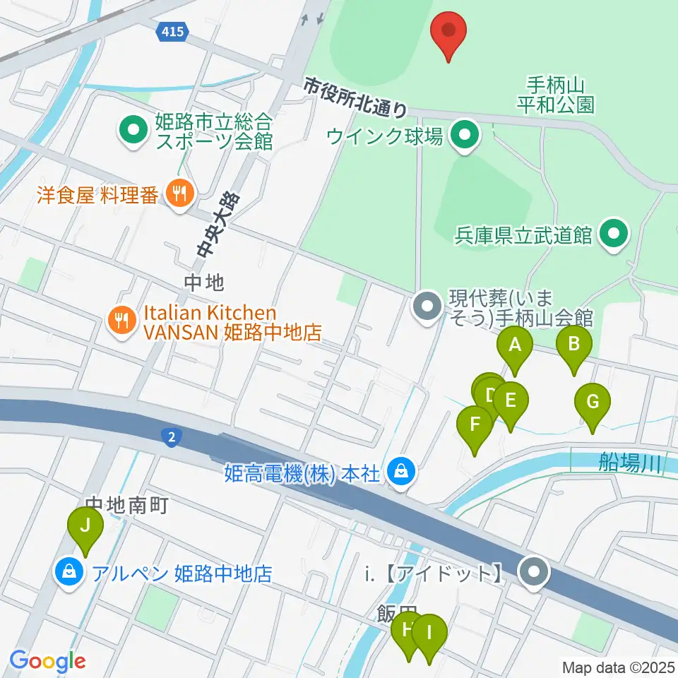ヴィクトリーナ・ウインク体育館周辺のホテル一覧地図