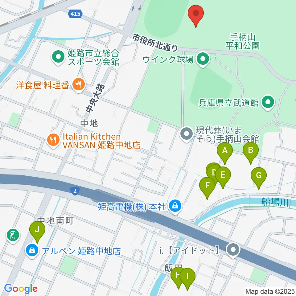 ヴィクトリーナ・ウインク体育館周辺のホテル一覧地図