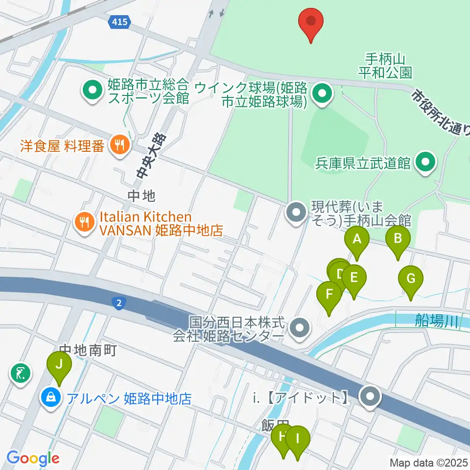 ヴィクトリーナ・ウインク体育館周辺のホテル一覧地図