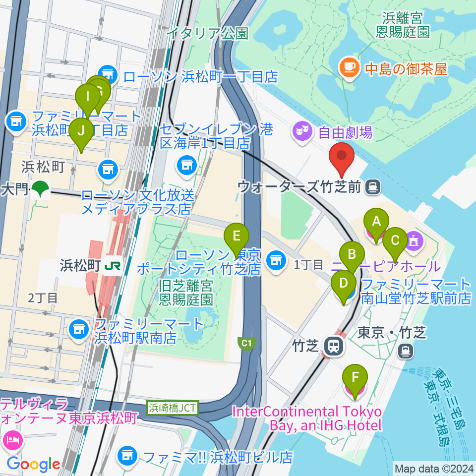 JR東日本四季劇場［秋］周辺のホテル一覧地図