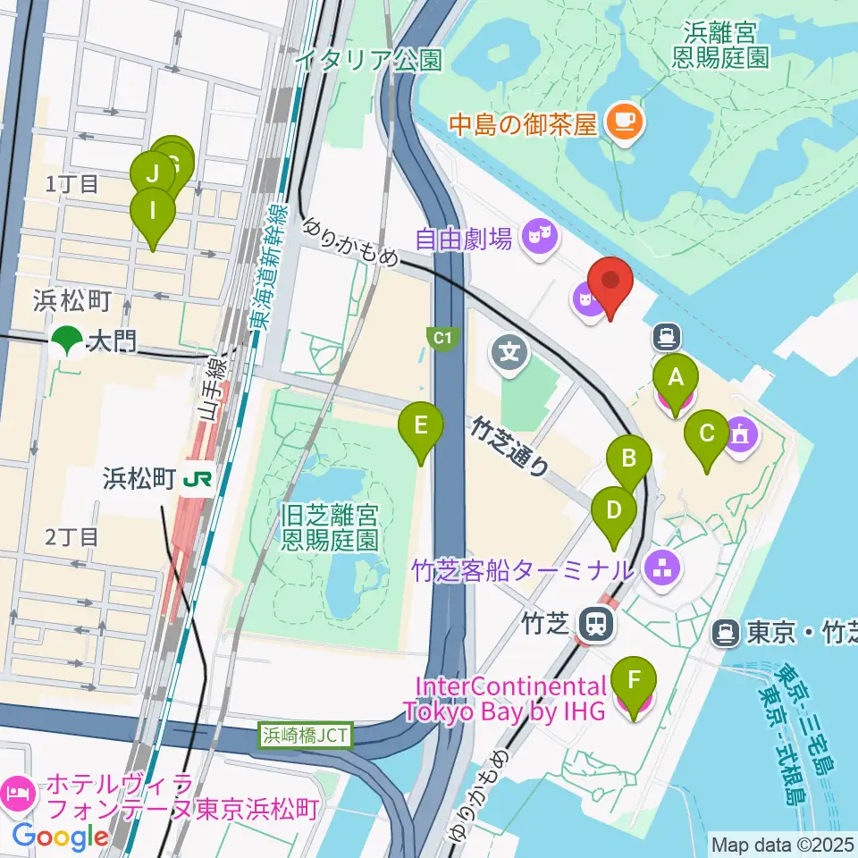 JR東日本四季劇場［秋］周辺のホテル一覧地図