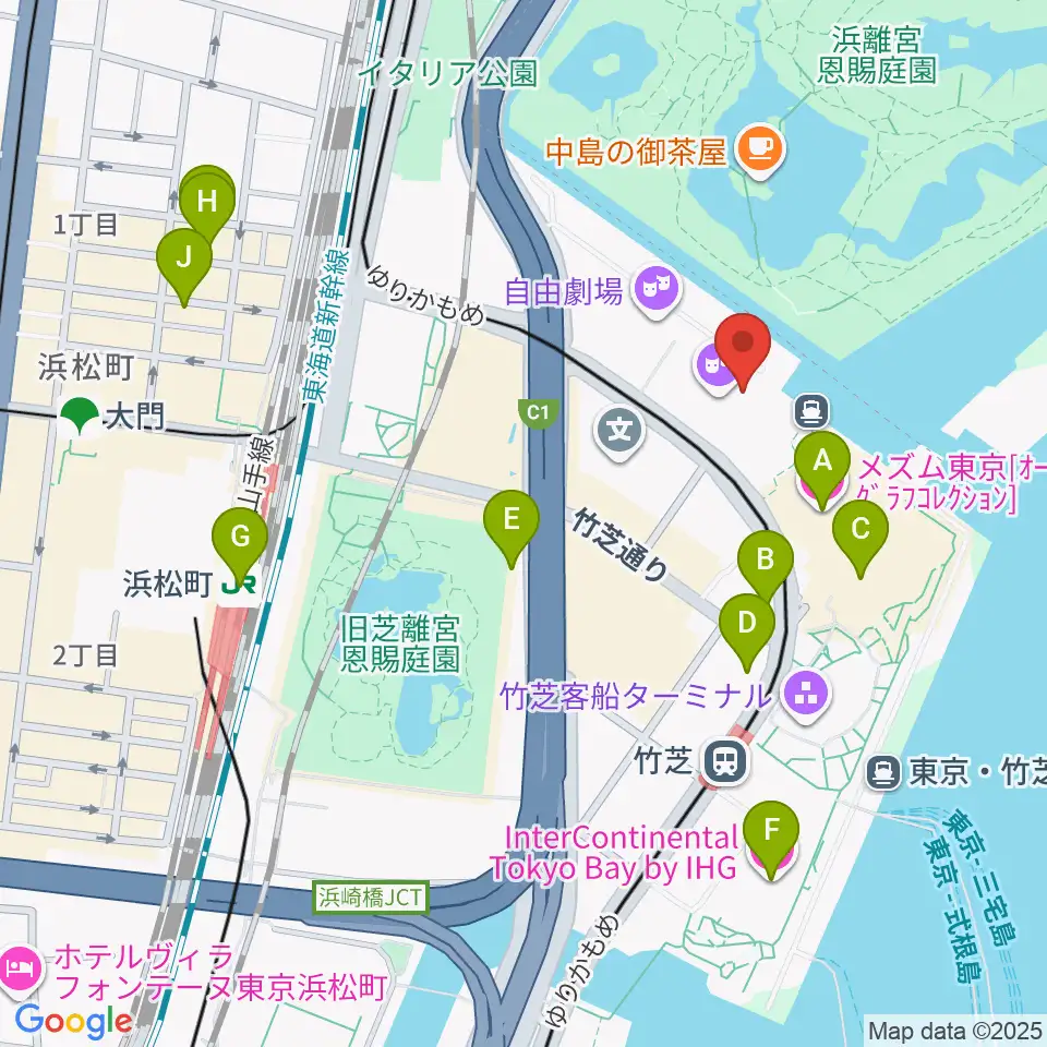 JR東日本四季劇場［秋］周辺のホテル一覧地図