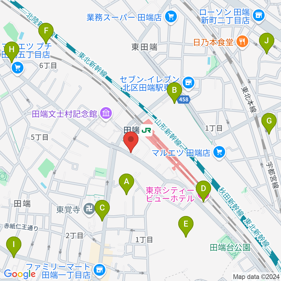 ギターリペア工房DNS周辺のホテル一覧地図