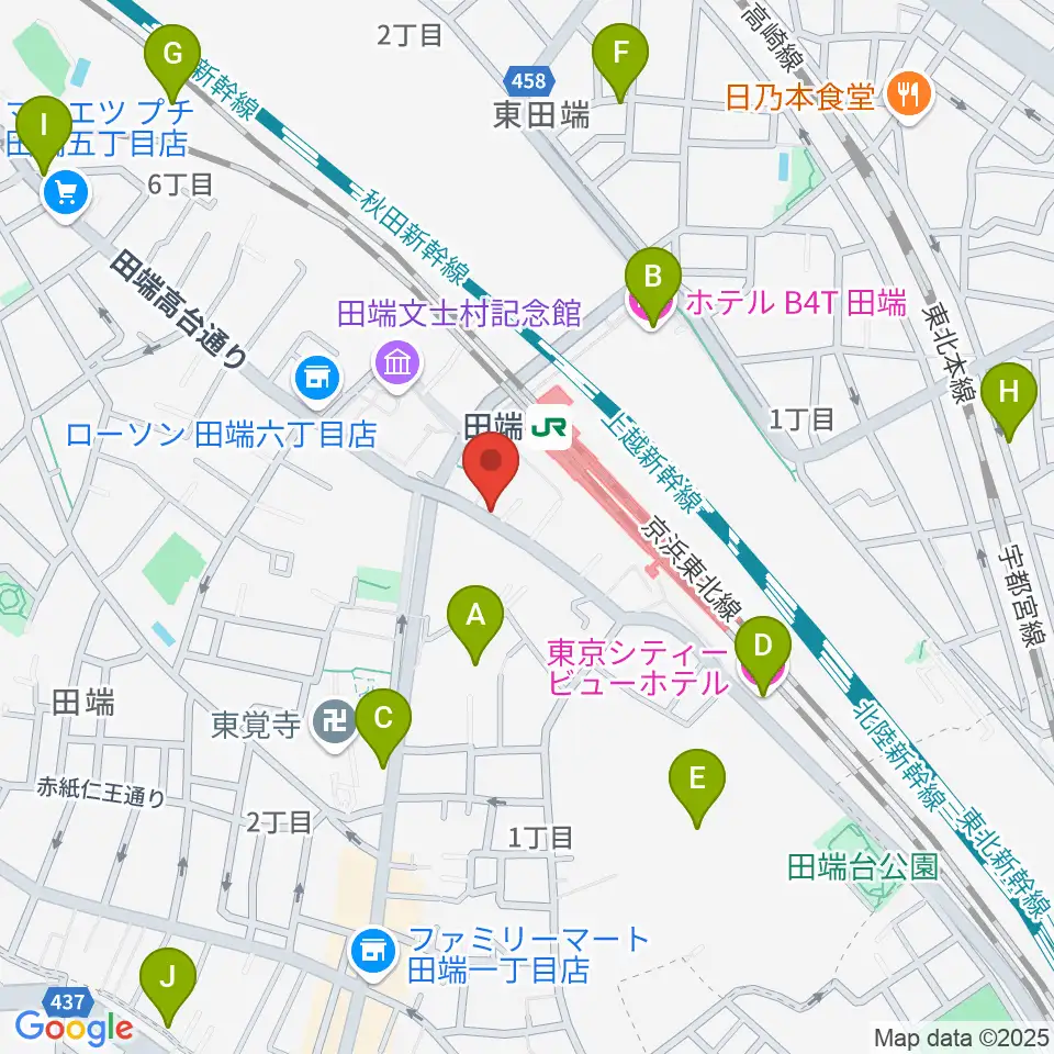 ギターリペア工房DNS周辺のホテル一覧地図