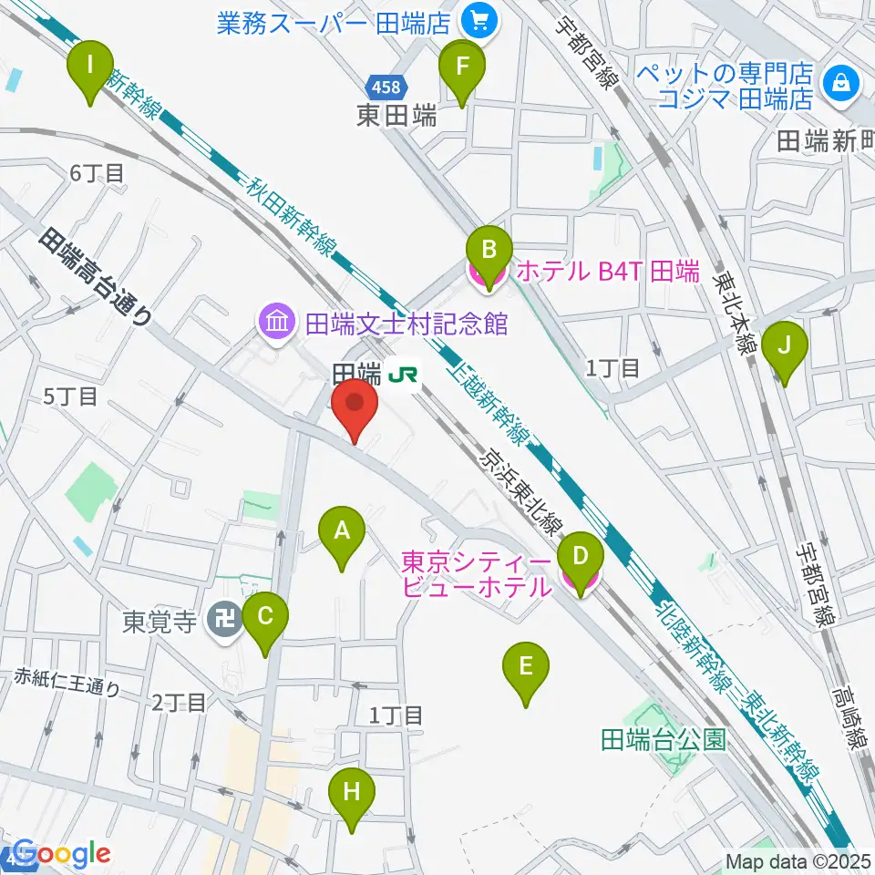 ギターリペア工房DNS周辺のホテル一覧地図