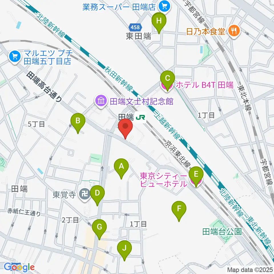 ギターリペア工房DNS周辺のホテル一覧地図