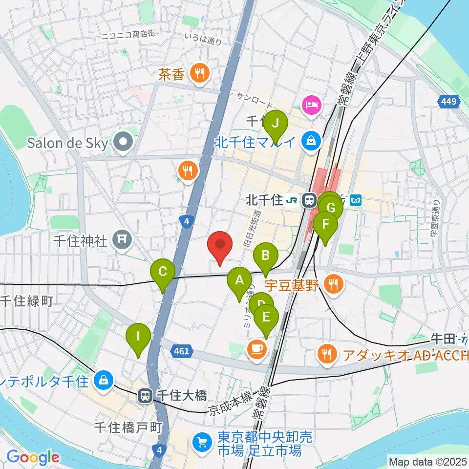 東京芸術センターホワイトスタジオ周辺のホテル一覧地図