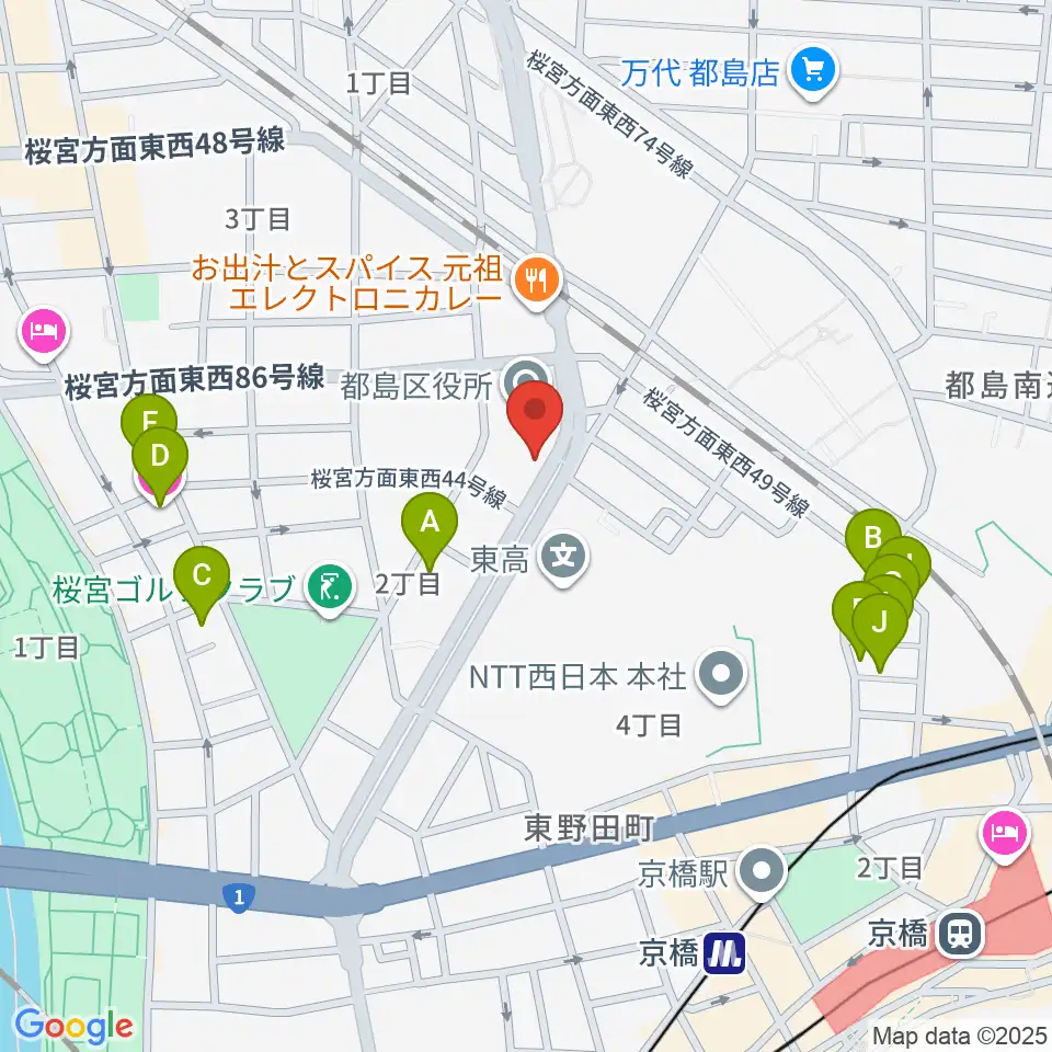 まるよし精肉店 都島区民センター周辺のホテル一覧地図