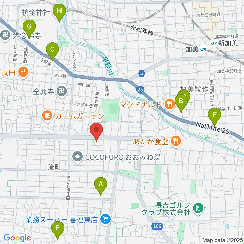 大阪市立平野区民ホール周辺のホテル一覧地図