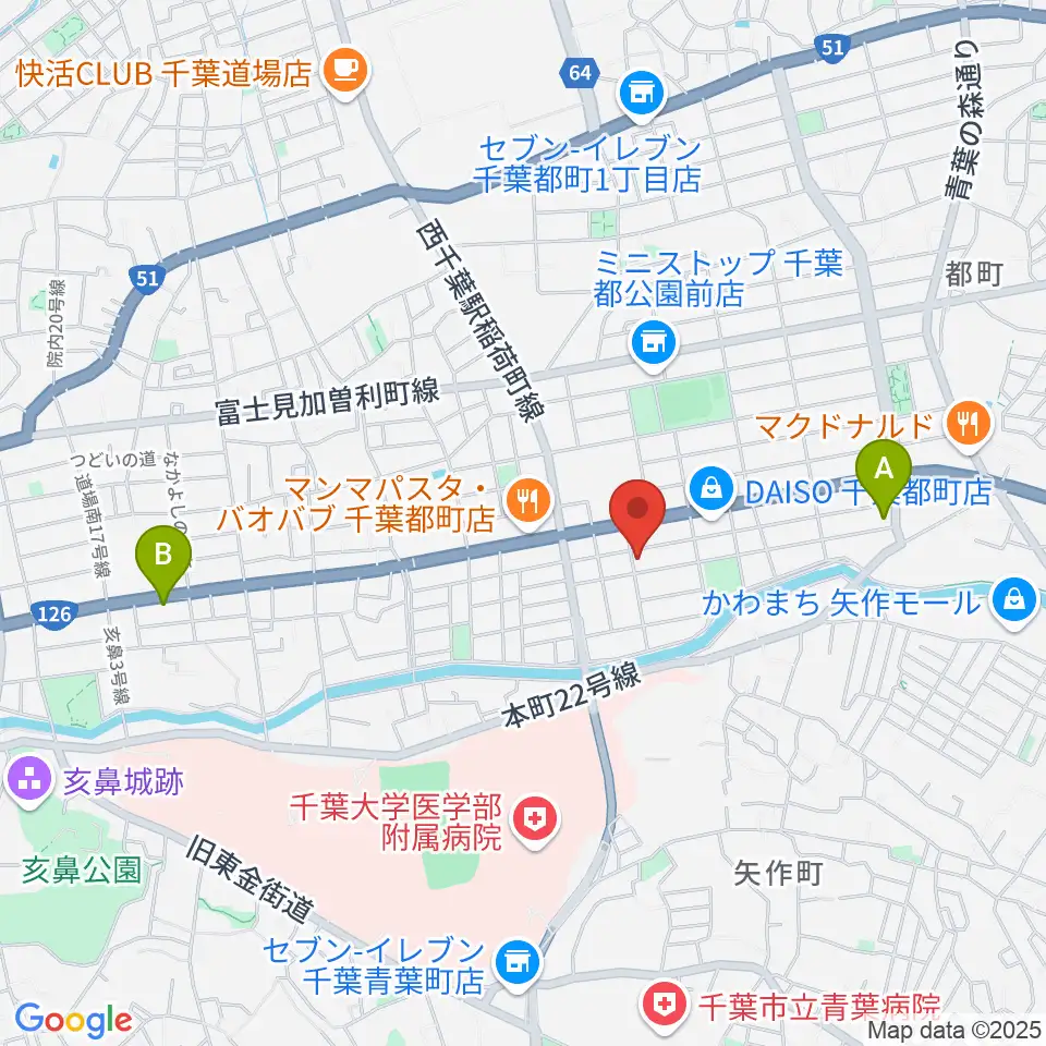 千葉2AWスクエア周辺のホテル一覧地図