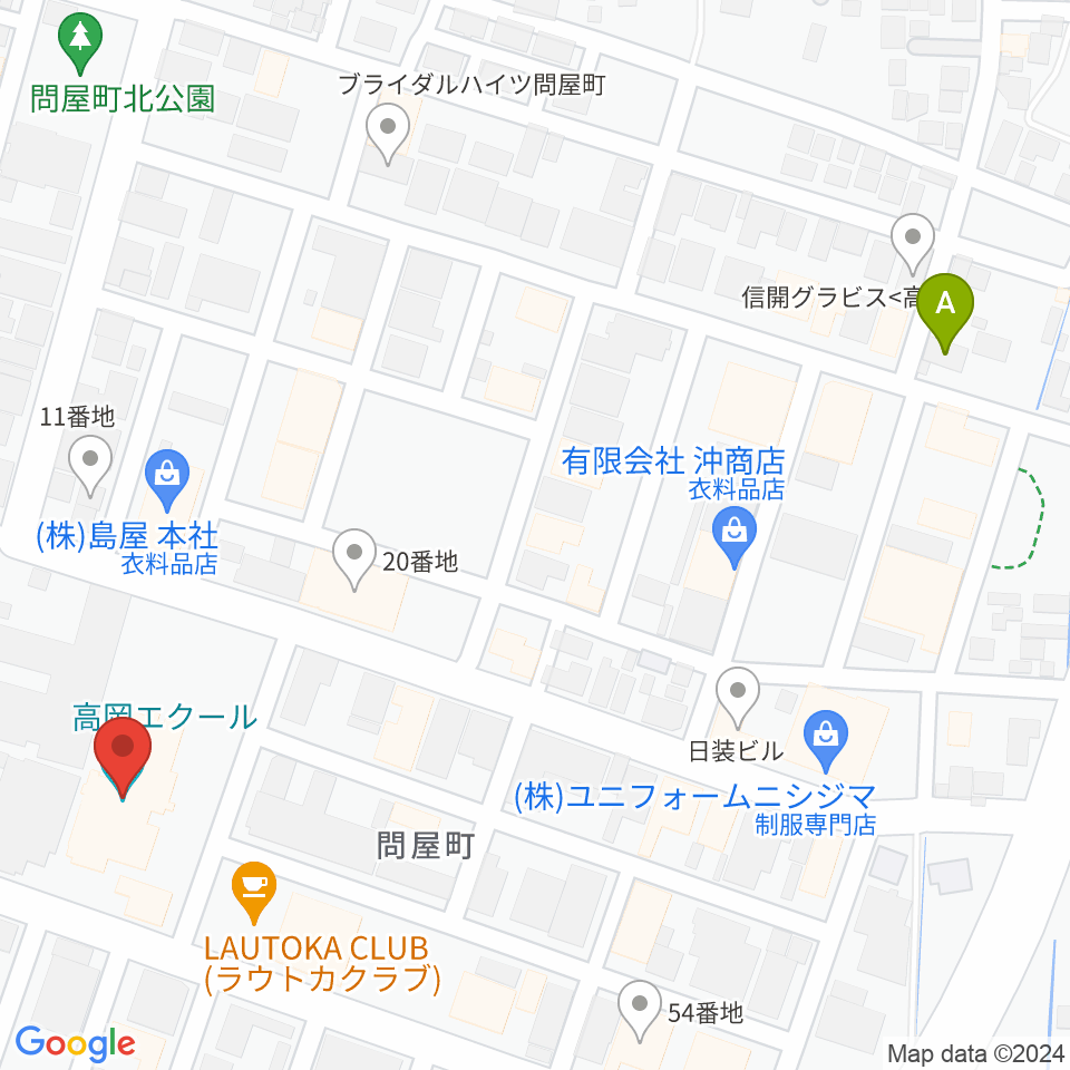 高岡エクール周辺のホテル一覧地図