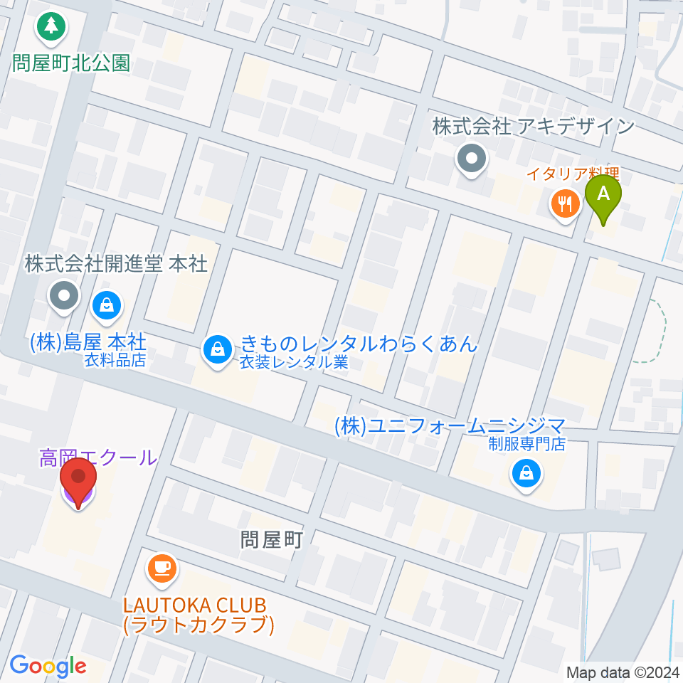 高岡エクール周辺のホテル一覧地図