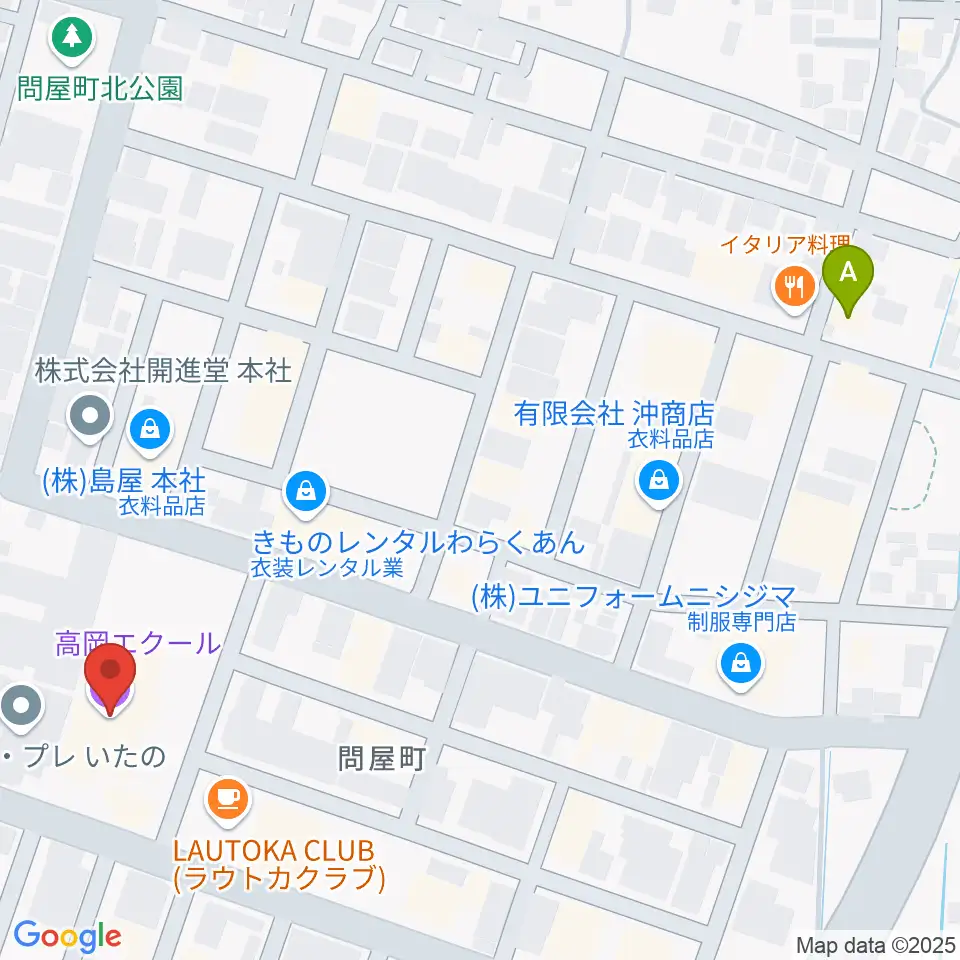 高岡エクール周辺のホテル一覧地図