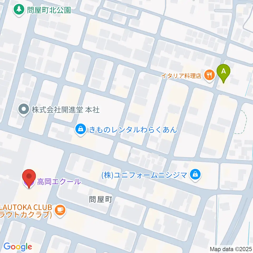 高岡エクール周辺のホテル一覧地図