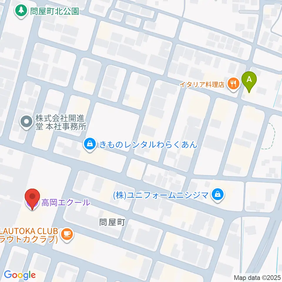 高岡エクール周辺のホテル一覧地図