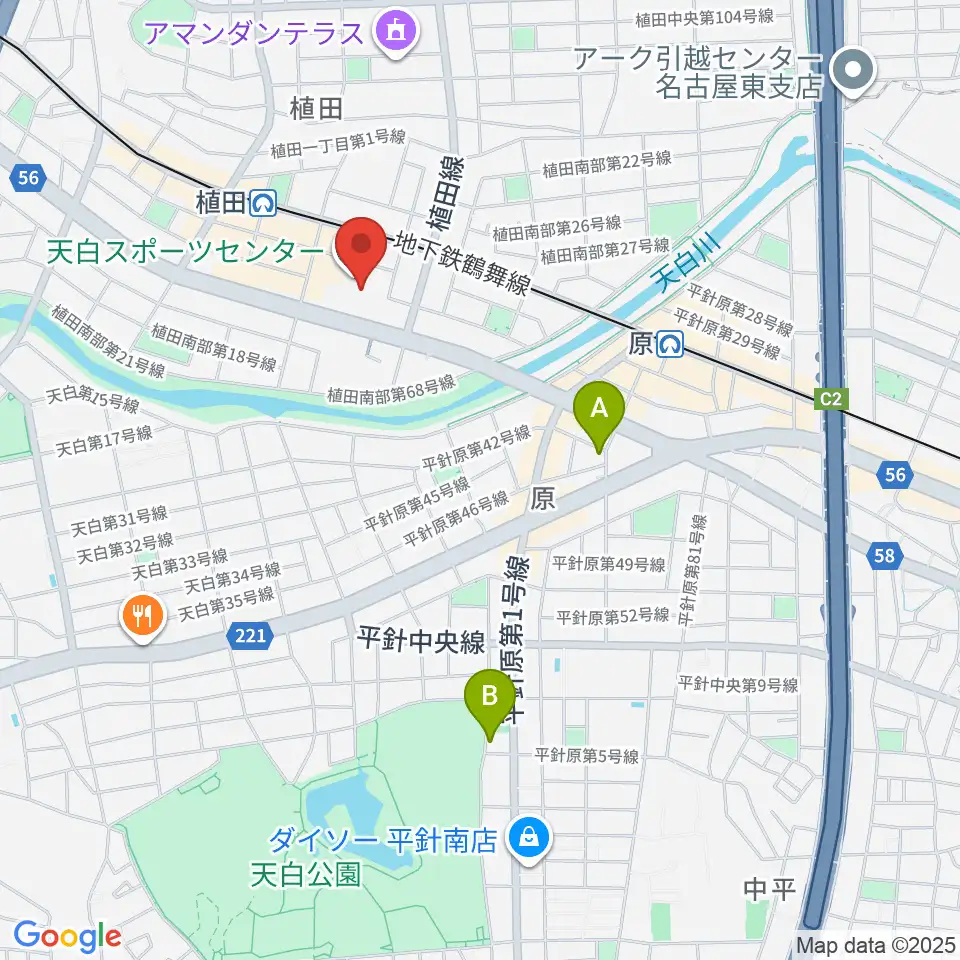 天白スポーツセンター周辺のホテル一覧地図